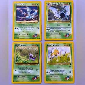 Set of 4, Kogas Pokémon from the Gym Challenge set